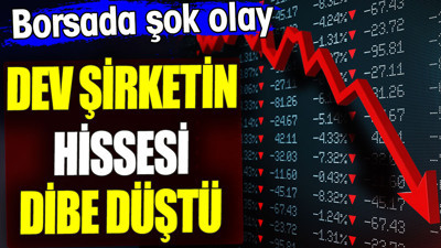 Dev şirketin hissesi dibe düştü. Borsada şok olay