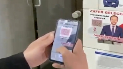 Zafer Partili adayın sığınmacılara özel Suriye haritalı seçim afişi