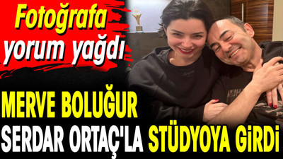 Merve Boluğur Serdar Ortaç'la stüdyoya girdi. Fotoğrafa yorum yağdı