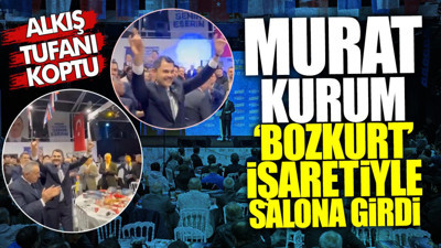 Murat Kurum salona ‘bozkurt işareti’ yaparak girdi, alkış tufanı koptu