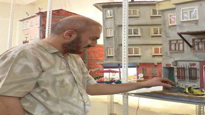 Evinin odasına minyatür mahalle kurdu: 'Hikayem bir çöp şişle başladı'