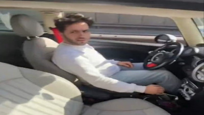 Trafikte 'ara gaz' show: Yan arabadaki sivil polise yakalandılar