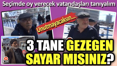 Seçimde oy verecek vatandaşları tanıyalım. Üç tane gezegen sayar mısınız?