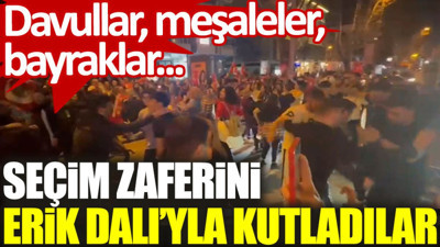 Seçim zaferini Erik Dalı'yla kutladılar
