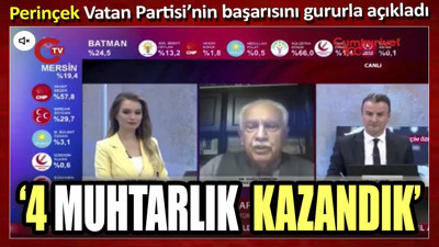'4 muhtarlık kazandık'. Perinçek Vatan Partisi'nin seçim başarısını gururla açıkladı