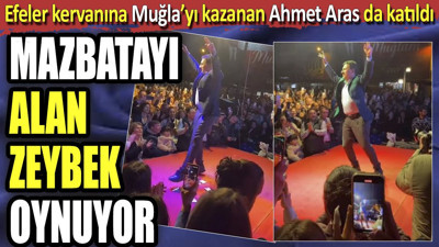Mazbatayı alan Zeybek oynuyor. Efeler kervanına Muğla’yı kazanan Ahmet Aras da katıldı