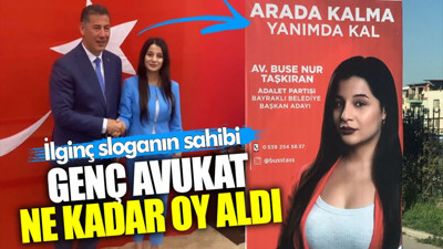 ‘Arada kalma yanımda kal’ sloganıyla dikkat çeken genç avukat Buse Nur Taşkıran İzmir’de kaç oy aldı