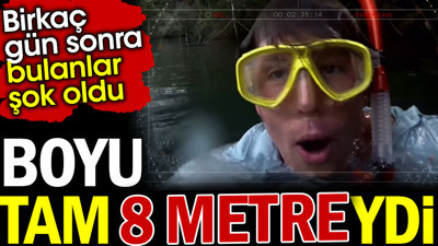 Boyu tam 8 metreydi. Birkaç gün sonra bulanlar şok oldu