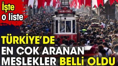 Türkiye’de en çok aranan meslekler belli oldu. İşte o liste