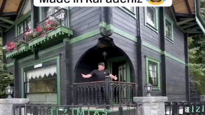 Rize'de 360 derece dönen ev sosyal medyada gündem oldu