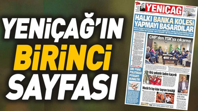 Yeniçağ Gazetesi'nin 1. sayfası (08 Nisan 2024)