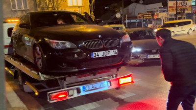 Afyon'da drift atan sürücüyü polis affetmedi