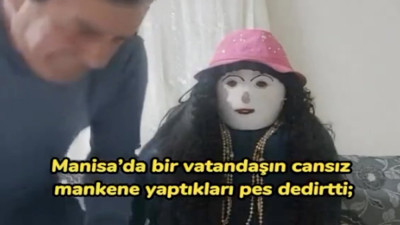 Cansız mankeni sevgilisiymiş gibi giydirip romantik randevu atmosferi yarattı