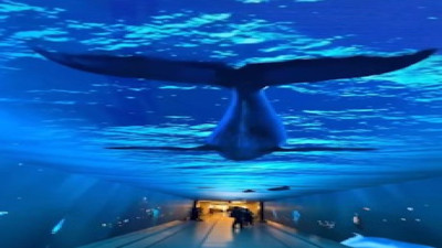 Akvaryum gibi tasarlanan alt geçit görenleri büyüledi