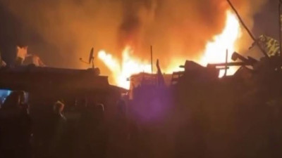 Mahalleliyi sokağa döken yangın (12 Nisan 2024)