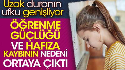 Öğrenme güçlüğü ve hafıza kaybının nedeni ortaya çıktı. Uzak duranın ufku genişliyor