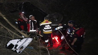 Karabük'te şarampole yuvarlanan aracın sürücüsü öldü