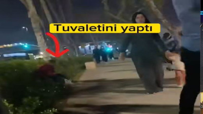 Çimenlik alana tuvaletini yaptı. Kaldırımdan geçenlere aldırış bile etmedi. Umumi tuvalete çevirdi.