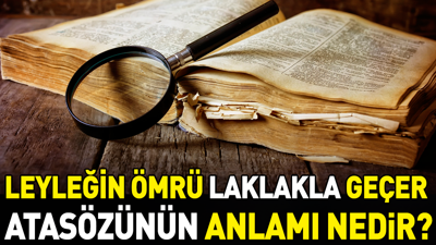 Leyleğin ömrü laklakla geçer atasözünün anlamı nedir?