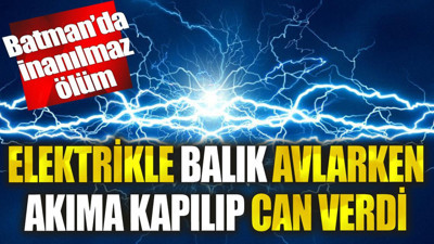 Elektrikle balık avlarken akıma kapılıp can verdi