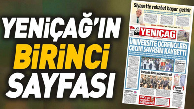 Yeniçağ Gazetesi'nin 1. sayfası (16 Nisan 2024)