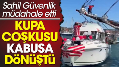 Kupa kutlaması kabus oldu. Sahil güvenlik müdahale etti
