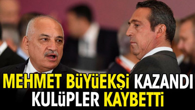 Mehmet Büyükekşi kazandı. Kulüpler kaybetti