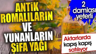 Antik Romalıların ve Yunanlıların şifa yağı. 2 damlası yetiyor aktarlarda kapış kapış satılıyor