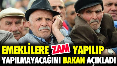 Emeklilere zam yapılıp yapılmayacağını bakan açıkladı