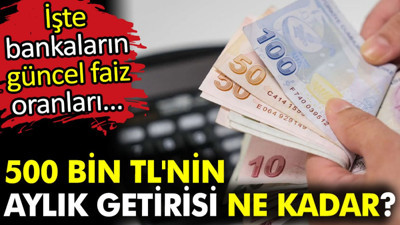 500 bin TL'nin aylık getirisi ne kadar? İşte banka banka güncel faiz oranları...