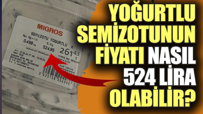 Yoğurtlu semizotunun fiyatı nasıl 524 lira olabilir?