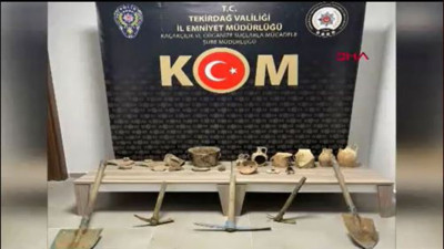 Tekirdağ'da kaçak define aramak için kazdığı kuyuda suç üstü yakalandı