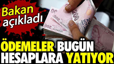 Ödemeler bugün hesaplara yatıyor. Bakan açıkladı (19 Nisan 2024)