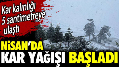 Nisan’da kar yağışı başladı. Kar kalınlığı 5 santimetreye ulaştı