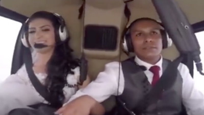 Helikopter sürprizi ölümle sonuçlandı: Gelin ve damat hayatını kaybetti!