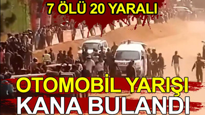 Otomobil yarışı kana bulandı. 7 ölü 20 yaralı