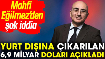 Yurt dışına çıkarılan 6,9 milyar dolara açıkladı. Mahfi Eğilmez'den şok iddia