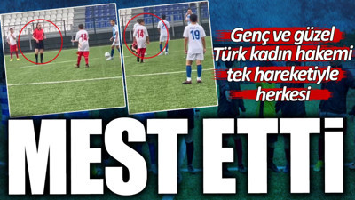 Genç ve güzel Türk kadın hakemi tek hareketiyle herkesi mest etti