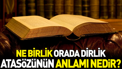 Nerede birlik orada dirlik atasözünün anlamı nedir?