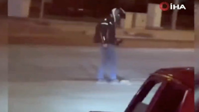 Elazığ'da motosikletçi kirpiyi araçların altında ezilmekten kurtardı