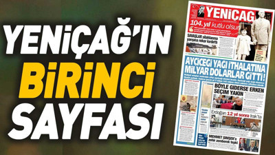 Yeniçağ Gazetesi'nin 1. sayfası (23 Nisan 2024)