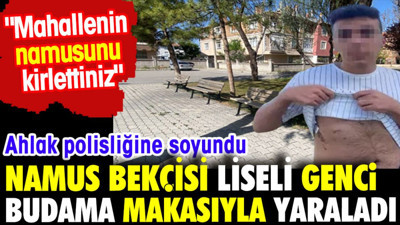 Ahlak polisliğine soyunan namus bekçisi liseli genci budama makasıyla yaraladı