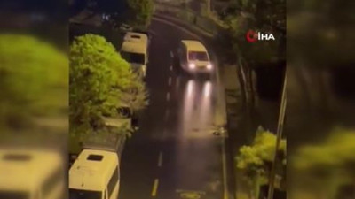 Drift atarak trafiği tehlikeye atan şahıs kameralara yakalandı