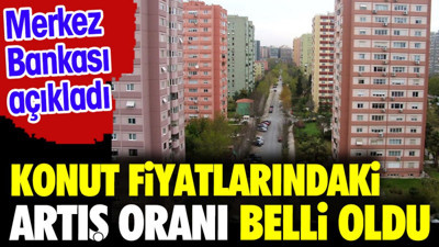 Merkez Bankası açıkladı. Konut fiyatlarındaki artış oranı belli oldu