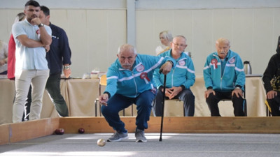 Huzurevinde maç yaptılar