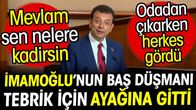İmamoğlu'nun baş düşmanı tebrik için ayağına gitti. Odadan çıkarken herkes gördü