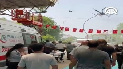 Osmaniye'de yangın söndürme dronu düştü