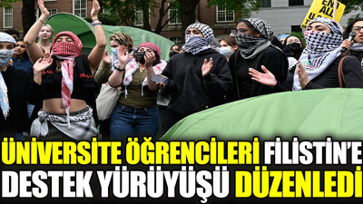 Üniversitesi öğrencileri Filistin'e destek gösterisi düzenledi