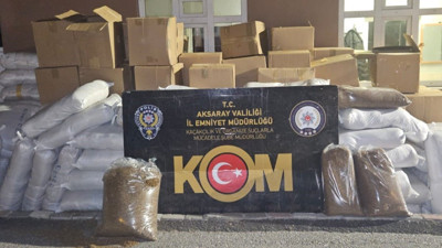 Aksaray’da tır içerisinde kaçak tütün ele geçirildi
