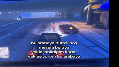 Oyun oynarken eşine araç park etmeyi öğretmeye çalışan adam güldürdü